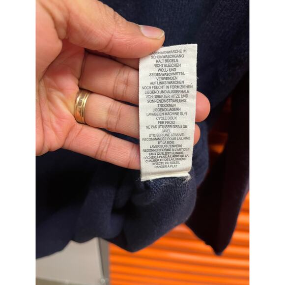 Boden London - Men’s Quarter Zip Wool Sweater/ M/ Navy - Picture 6 of 6